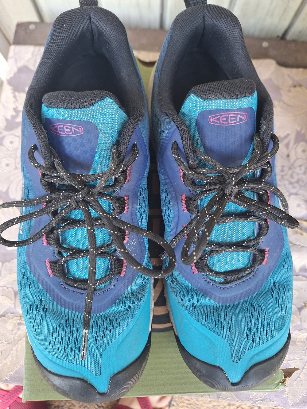 KEEN NXIS SPEED HIKING Teal Blue Athletic Sneakers Women 9